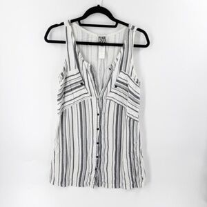 ✅ Prairie Underground Sleeveless Tank Mini Dress Black and White ToP SIZE SMALL